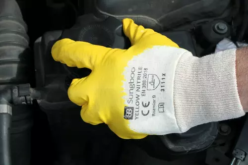 Abriebfeste Handschuhe YELLOW NITRILE (Größe 7) - Stufe 3 3
